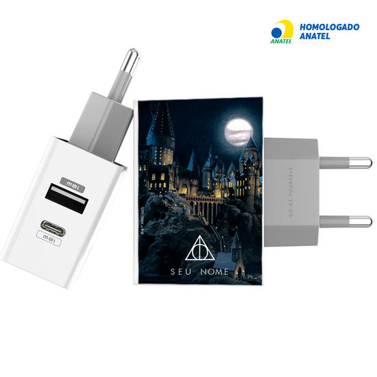 Carregador Turbo Power 18W Gocase - Iphone / Android -Harry Potter - Hogwarts