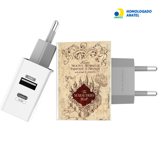 Carregador Turbo Power 18W Gocase - Iphone / Android - Mapa do Maroto