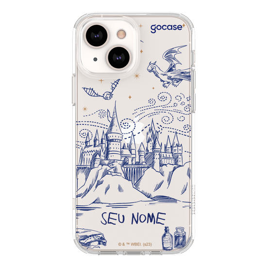 Capinha para celular Harry Potter - Hogwarts Sketch