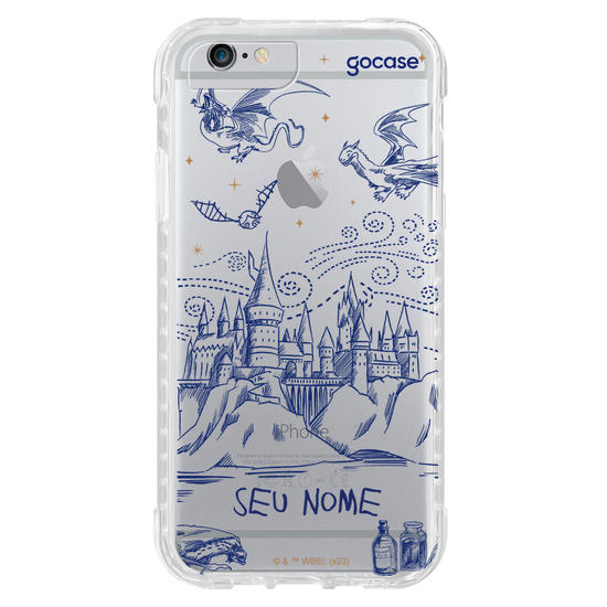 Capinha para celular Harry Potter - Hogwarts Sketch