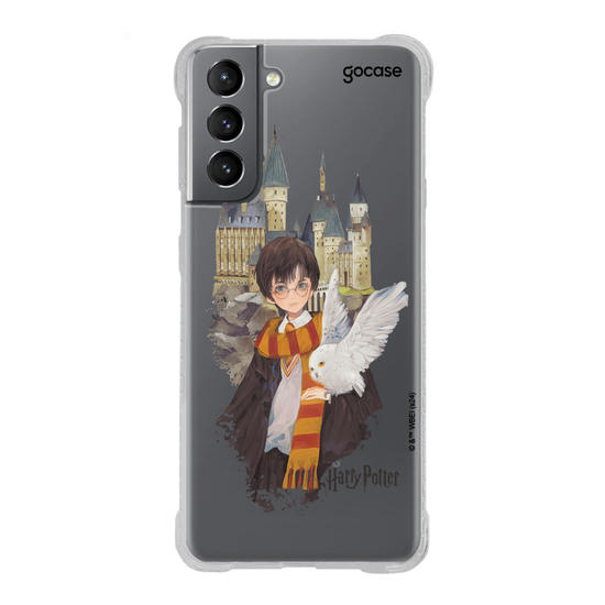 Capinha para celular  Harry Potter - Harry e Edwirgens em Hogwarts