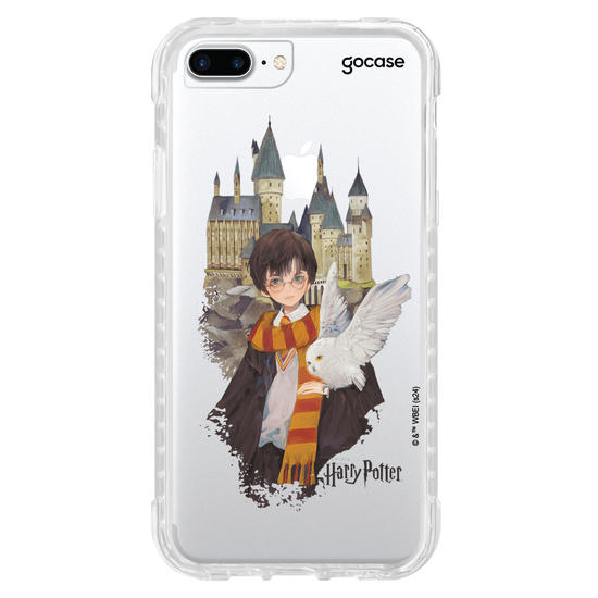 Capinha para celular  Harry Potter - Harry e Edwirgens em Hogwarts