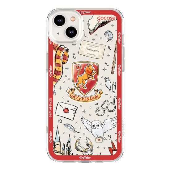 Capinha para celular  Harry Potter - Grifinória: Patches em Aquarela