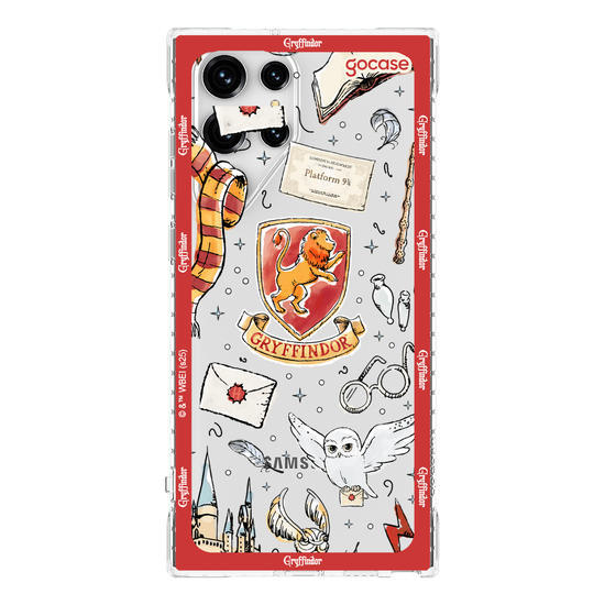 Capinha para celular  Harry Potter - Grifinória: Patches em Aquarela