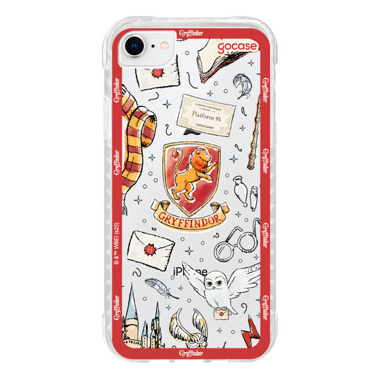 Capinha para celular  Harry Potter - Grifinória: Patches em Aquarela