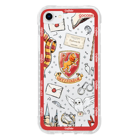 Capinha para celular  Harry Potter - Grifinória: Patches em Aquarela