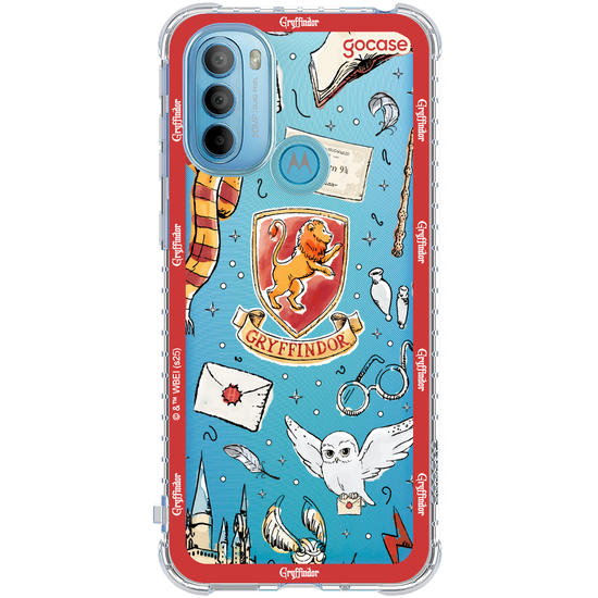 Capinha para celular  Harry Potter - Grifinória: Patches em Aquarela