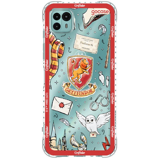 Capinha para celular  Harry Potter - Grifinória: Patches em Aquarela