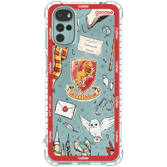 Capinha para celular  Harry Potter - Grifinória: Patches em Aquarela