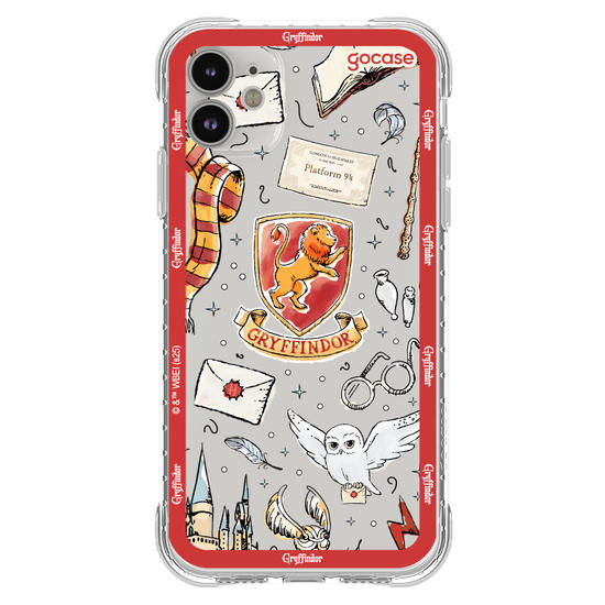Capinha para celular  Harry Potter - Grifinória: Patches em Aquarela