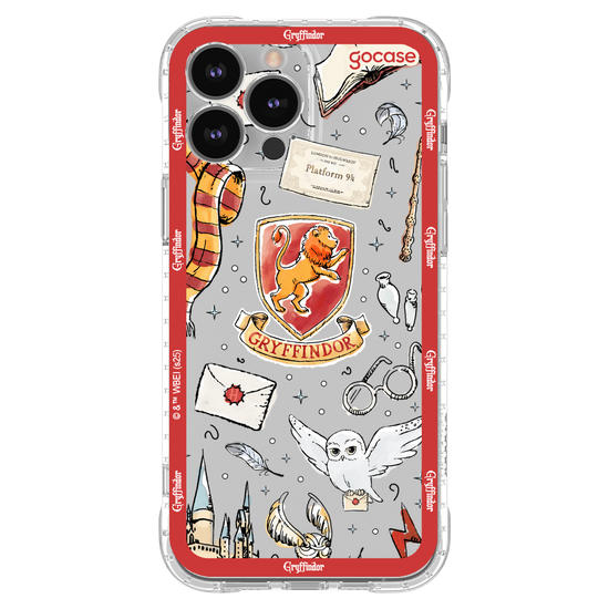 Capinha para celular  Harry Potter - Grifinória: Patches em Aquarela