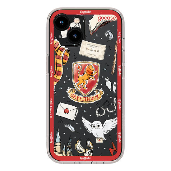 Capinha para celular  Harry Potter - Grifinória: Patches em Aquarela