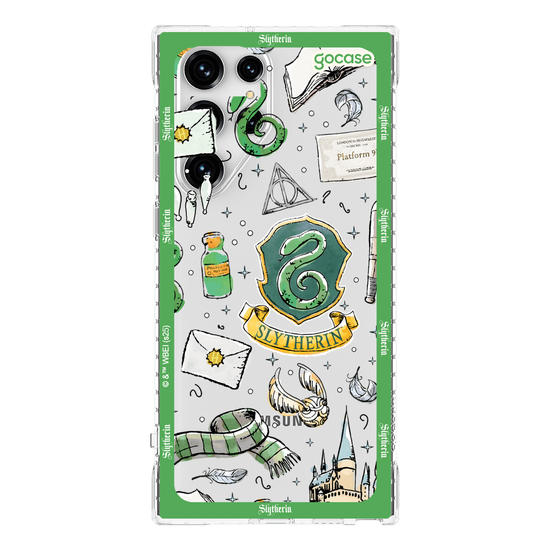 Capinha para celular  Harry Potter - Sonserina: Patches em Aquarela