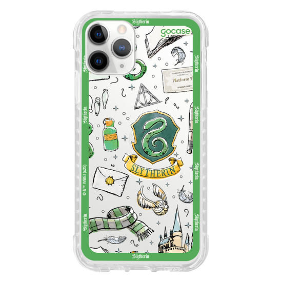Capinha para celular  Harry Potter - Sonserina: Patches em Aquarela