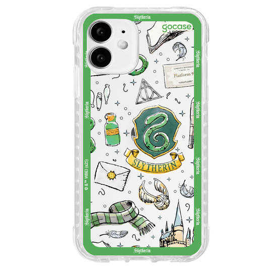 Capinha para celular  Harry Potter - Sonserina: Patches em Aquarela