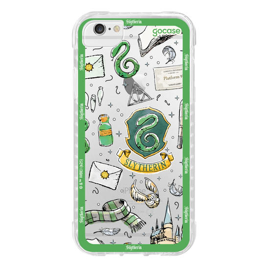 Capinha para celular  Harry Potter - Sonserina: Patches em Aquarela