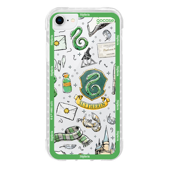 Capinha para celular  Harry Potter - Sonserina: Patches em Aquarela