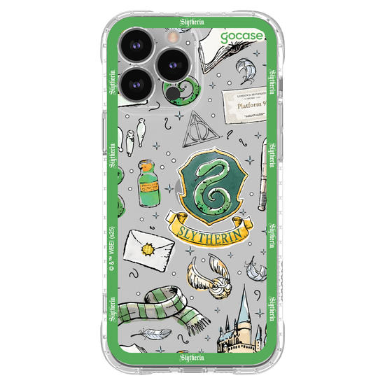 Capinha para celular  Harry Potter - Sonserina: Patches em Aquarela
