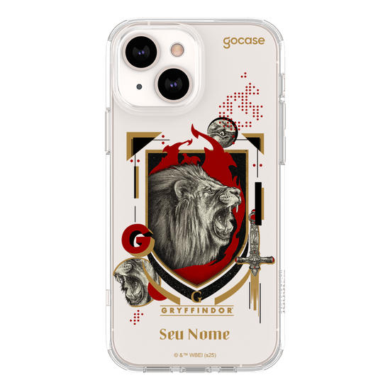 Capinha para celular Harry Potter - Hogwarts - Escudo Dark Grifinória