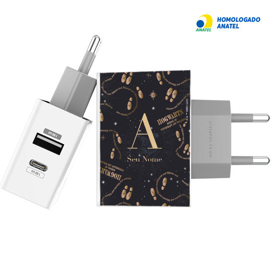 Carregador Turbo Power 18W Gocase - Iphone / Android - Inicial Pegadas