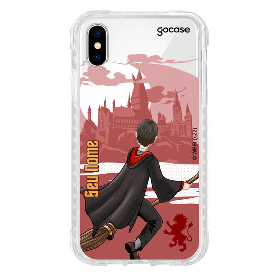 Capinha para celular Harry Potter - Garoto Sobrevoando Hogwarts
