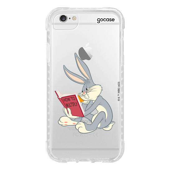 Capinha para celular Looney Tunes - Pernalonga lendo 