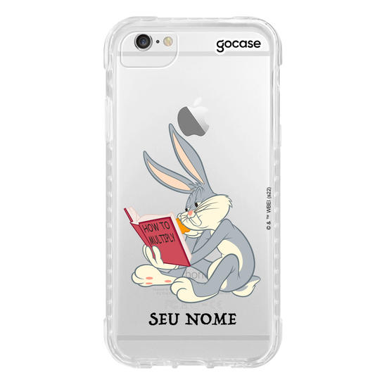 Capinha para celular Looney Tunes - Pernalonga lendo 