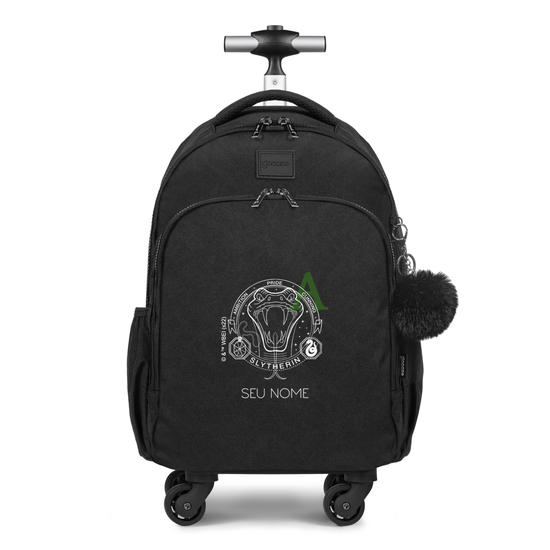 Mochila de Carrinho 4 Rodas Fun - Brasão Slytherin