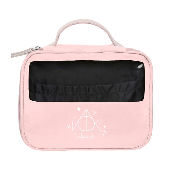 Necessaire Makeup Double Rosa - Harry Potter - Deathly Hollows Always