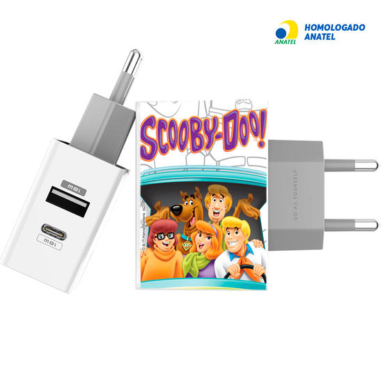 Carregador Turbo Power 18W Gocase - Iphone / Android - Scooby-Doo - Resolvendo Mistérios