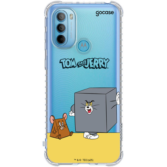 Capinha para celular  Tom & Jerry - Dupla Geométrica
