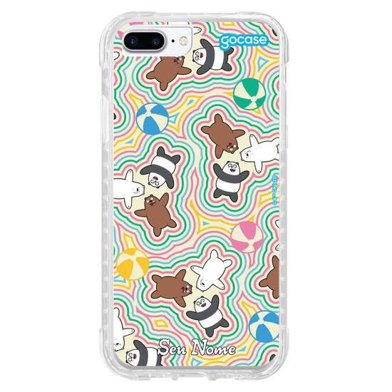 Capinha para celular Urso Sem Curso - Pattern Colorido