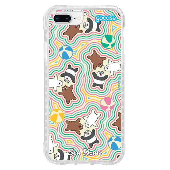 Capinha para celular Urso Sem Curso - Pattern Colorido