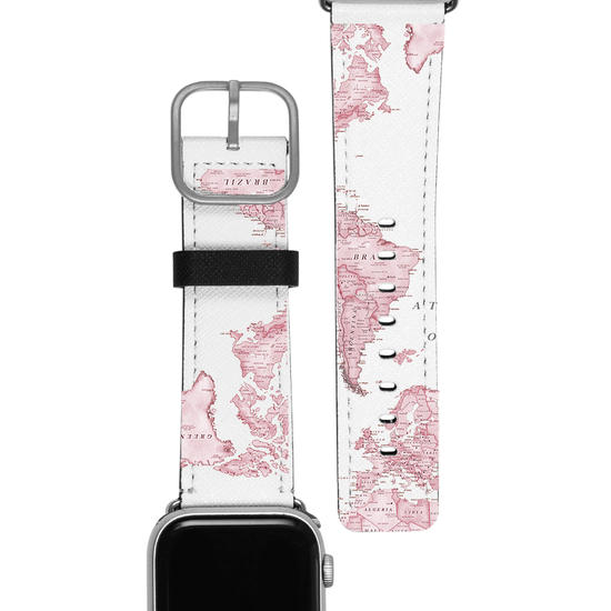 Apple Watch Band - Pink Map