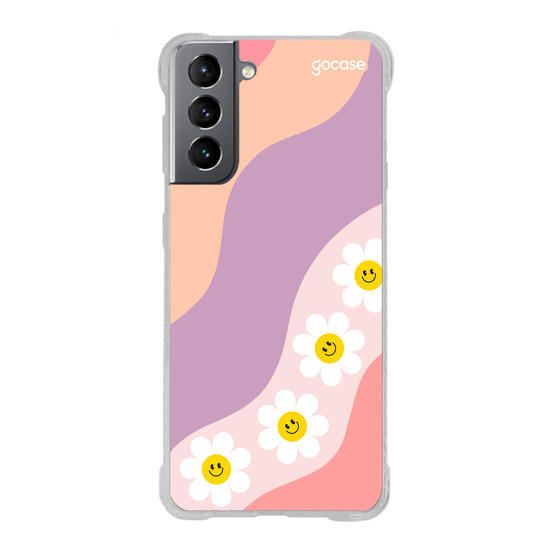 Capinha para celular  Waves Smile Flowers
