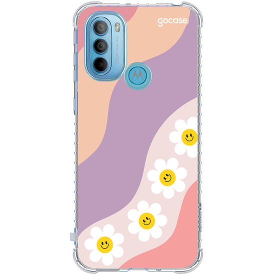 Capinha para celular  Waves Smile Flowers