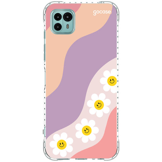 Capinha para celular  Waves Smile Flowers