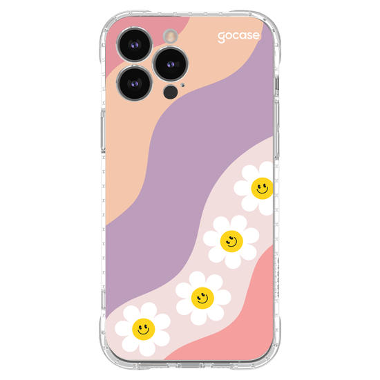 Capinha para celular  Waves Smile Flowers