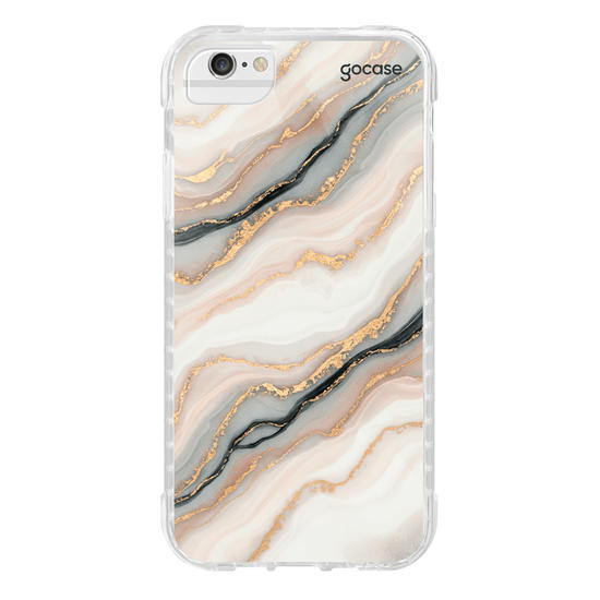 Capinha para celular  White and Grey Marble