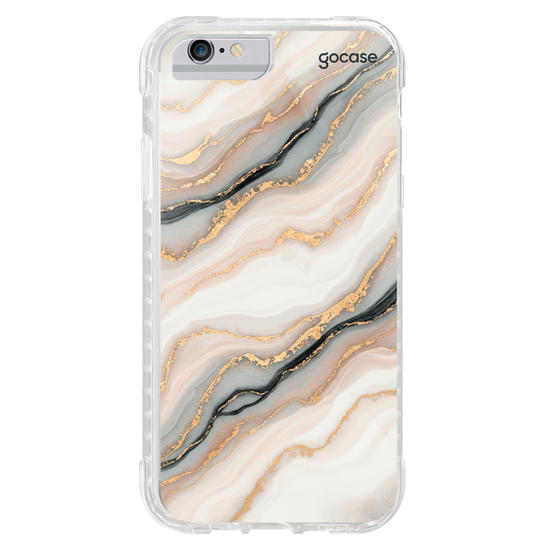 Capinha para celular  White and Grey Marble