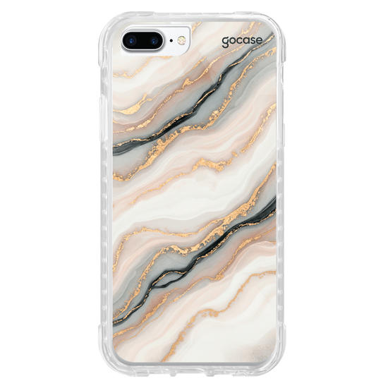 Capinha para celular  White and Grey Marble