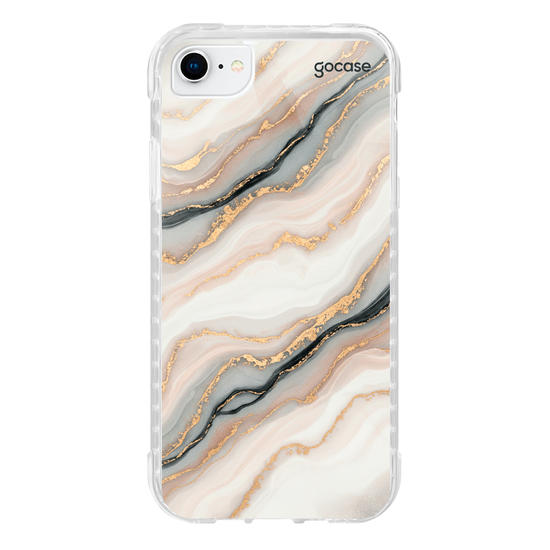 Capinha para celular  White and Grey Marble