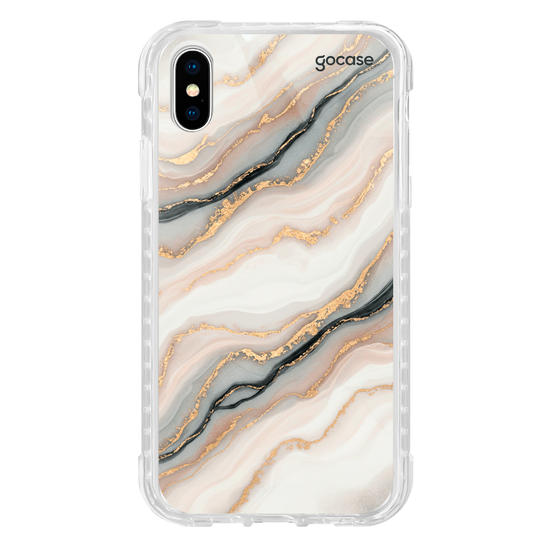 Capinha para celular  White and Grey Marble