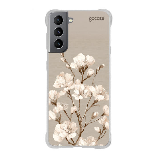 Capinha para celular  White Foral