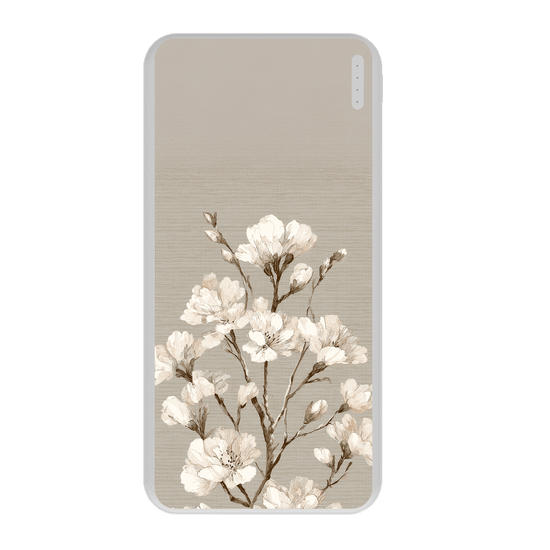 Carregador Portátil Fast Charge - White Foral