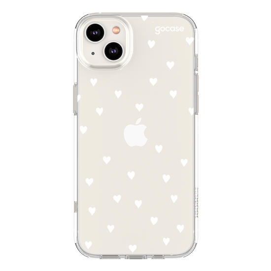 Capinha para celular White Hearts Manuscrita