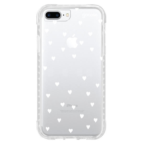 Capinha para celular White Hearts Manuscrita