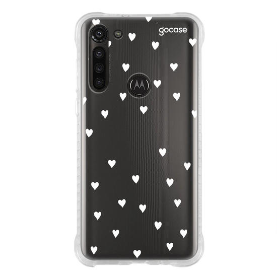 Capinha para celular White Hearts Manuscrita