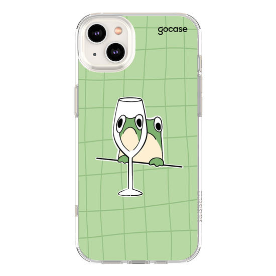 Capinha para celular Wine Glass Frog