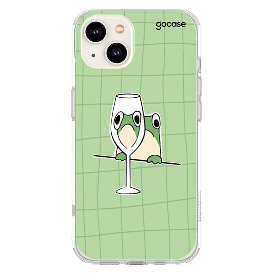 Capinha para celular Wine Glass Frog